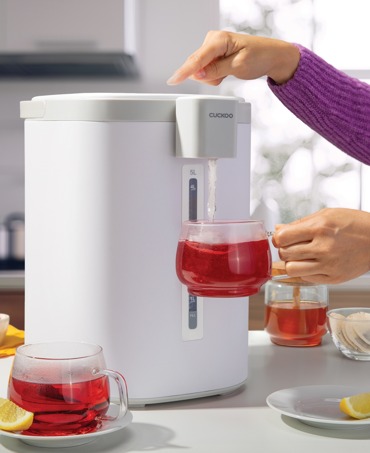 Cuckoo Hot Water Dispenser Warmer In Matte White