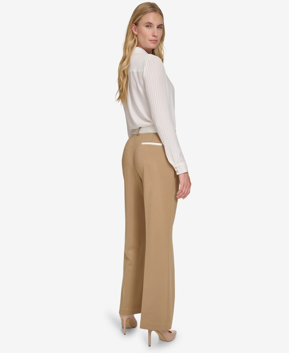 Tommy Hilfiger Women's Colorblocked High-Rise Jersey Pants -i