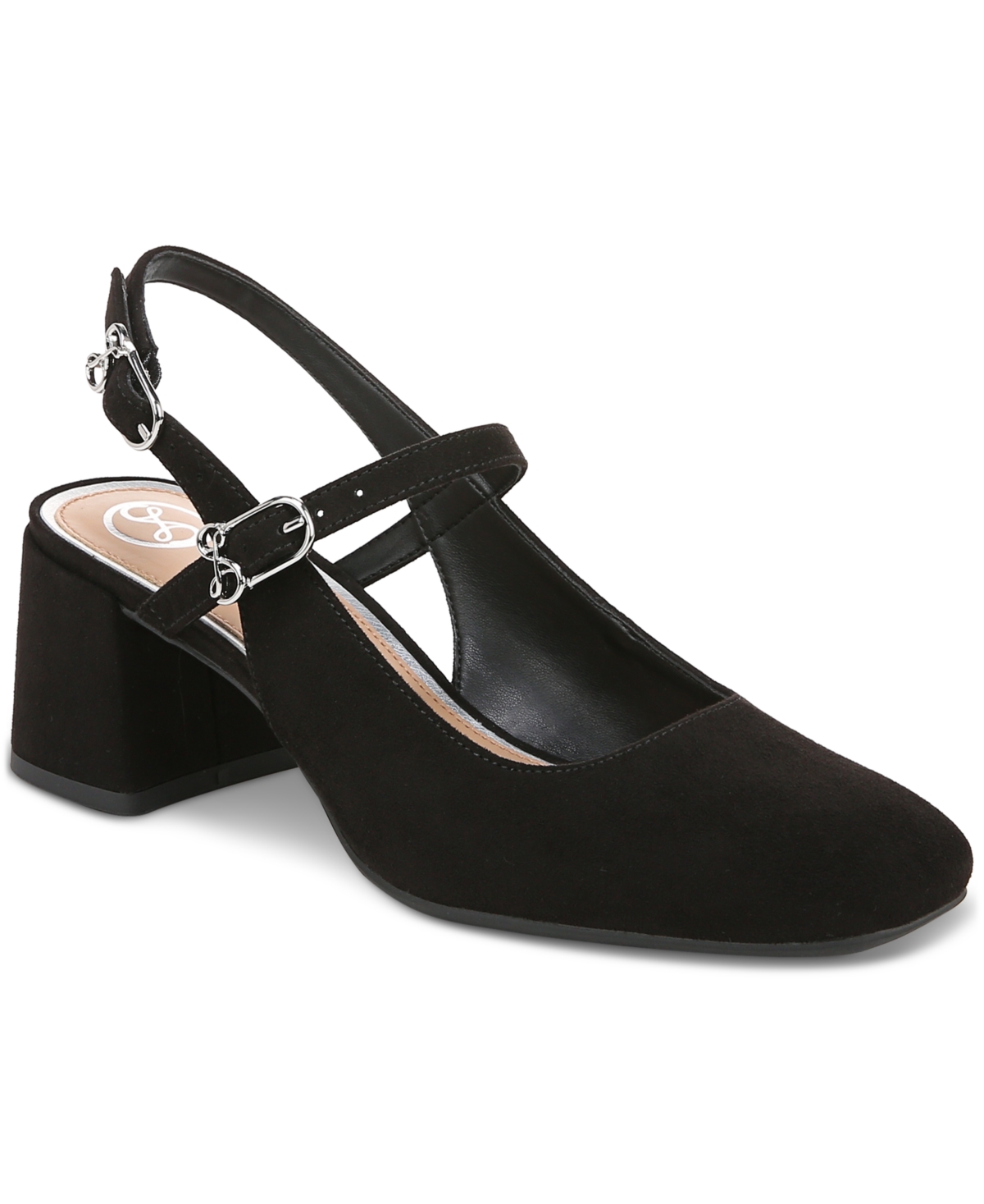 Sam & Libby Women's Grace Block Heel Slingback Mary Jane Pumps In Black