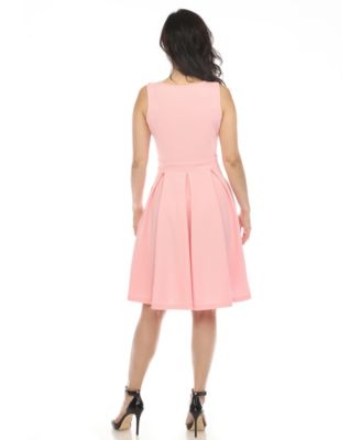 Women's Solid Fit and Flare Dress