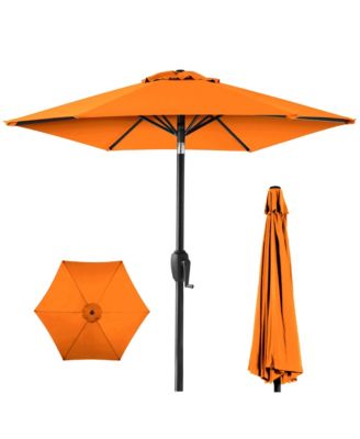7.5ft Heavy-Duty Outdoor Market Patio Umbrella w/ Push Button Tilt, Easy Crank