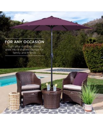 7.5ft Heavy-Duty Outdoor Market Patio Umbrella w/ Push Button Tilt, Easy Crank