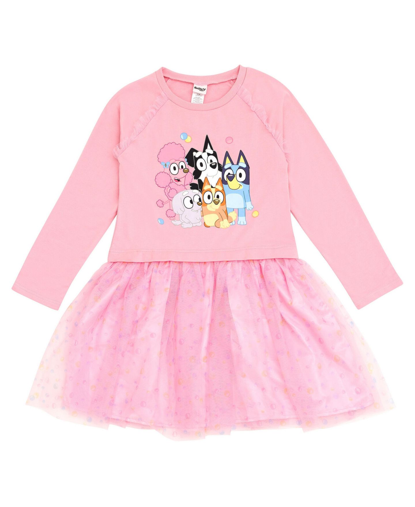Платье Bluey French Terry Dress для девочек, цвет: Розовый — фото 1