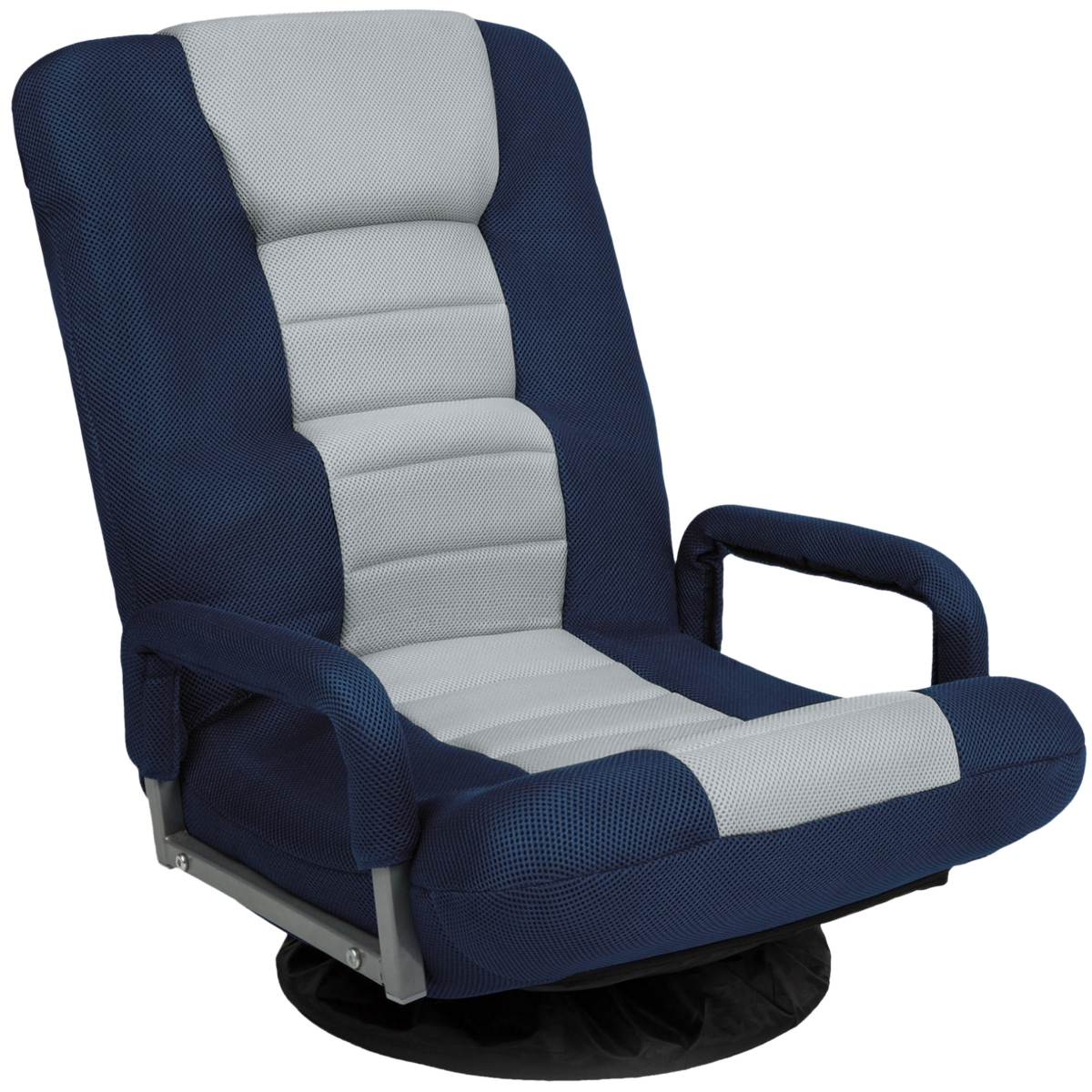 Best Choice Products 360-Degree Swivel Gaming Floor Chair w/ Armrest Handles, Foldable Adjustable Back -gray