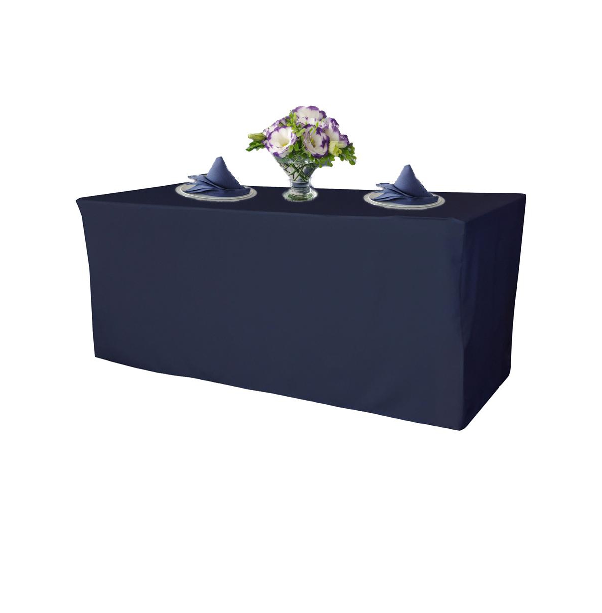 Slickblue Polyester Poplin Fitted Tablecloth, 72''L x 30''W x 30''H Elegant and Secure Table Cover
