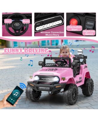 Licensed Toyota FJ Toddler Ride on Car 12V Battery Powered Kids Truck Camo