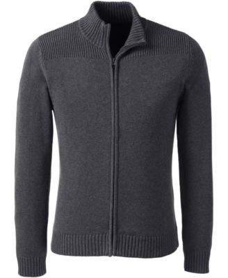 Men's Cotton Modal Zip Front Cardigan Sweater