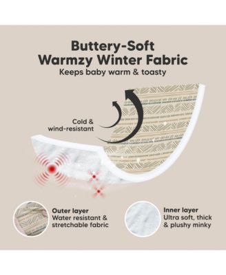 Warmzy Baby Car Seat Cover, Universal Stretch Fit Infant Carseat Covers for Babies, Winter Carseat Canopy