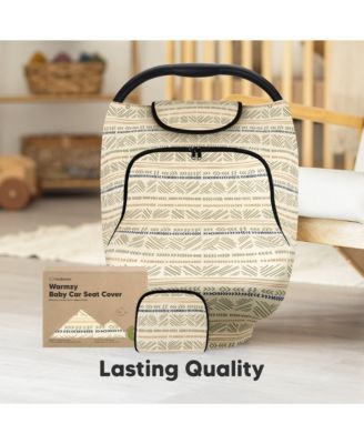 Warmzy Baby Car Seat Cover, Universal Stretch Fit Infant Carseat Covers for Babies, Winter Carseat Canopy