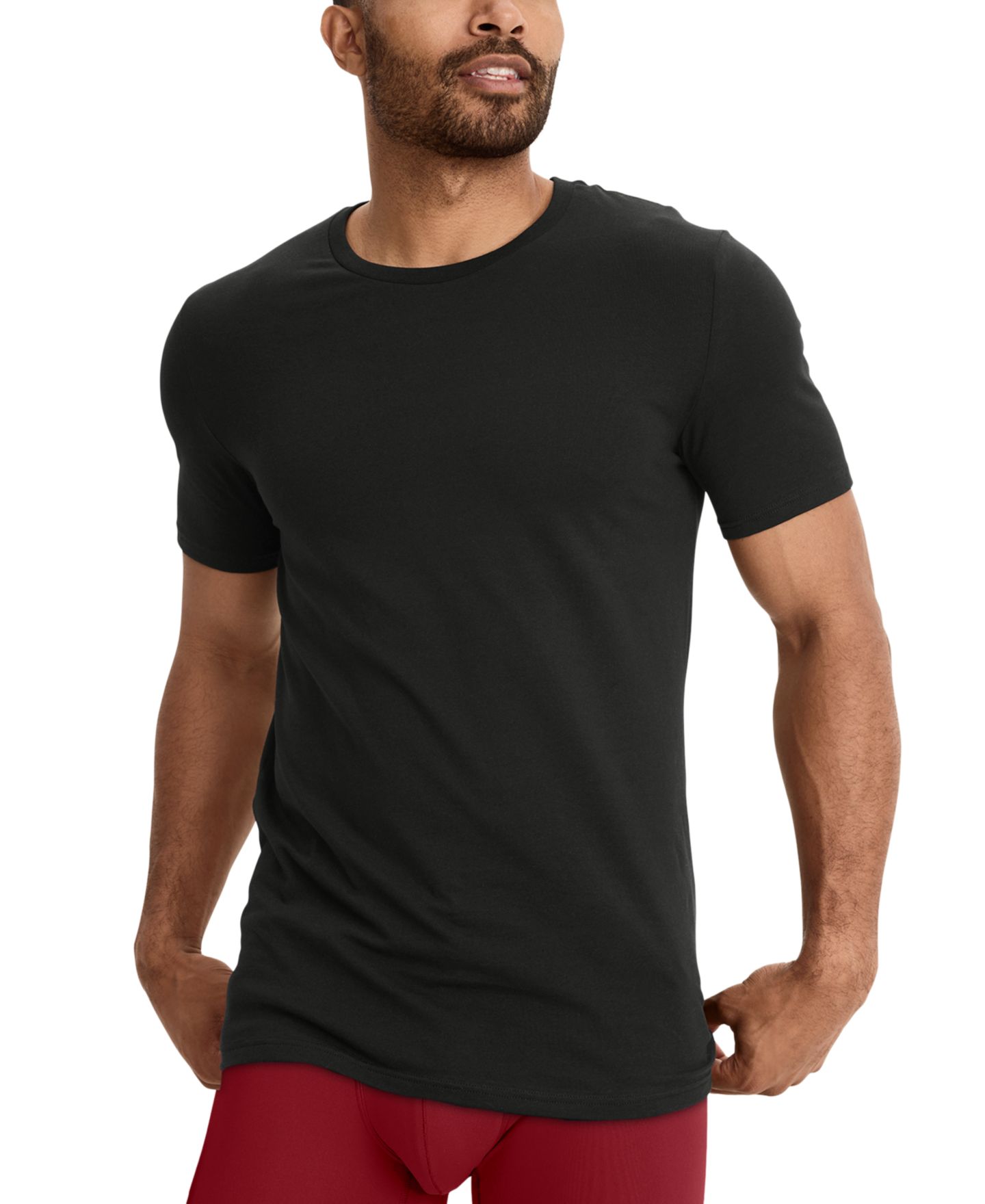 Мужские футболки Jockey Stretch Short-Sleeve Crewneck T-Shirts, Pack of 3, цвет: Чёрный — фото 4
