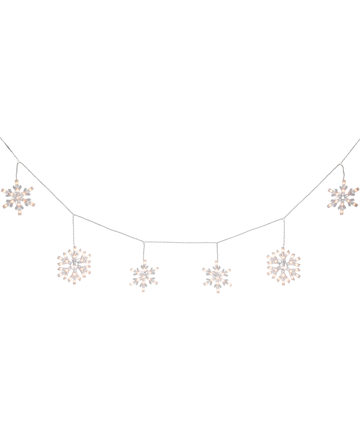 Northlight 150 Count Snowflake Icicle Christmas Lights 8.5 Ft Wire In White