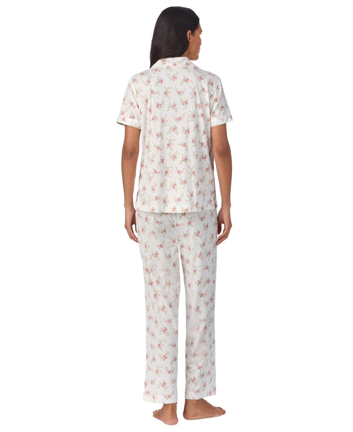 Lauren Ralph Lauren Petite Floral Notched-Collar Pajama Set