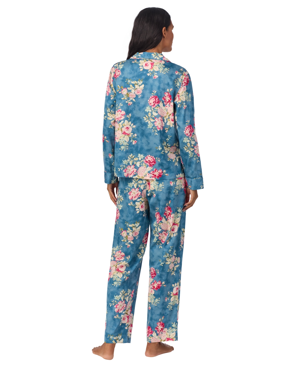Lauren Ralph Lauren Women's Floral Notched-Collar Pajama Set