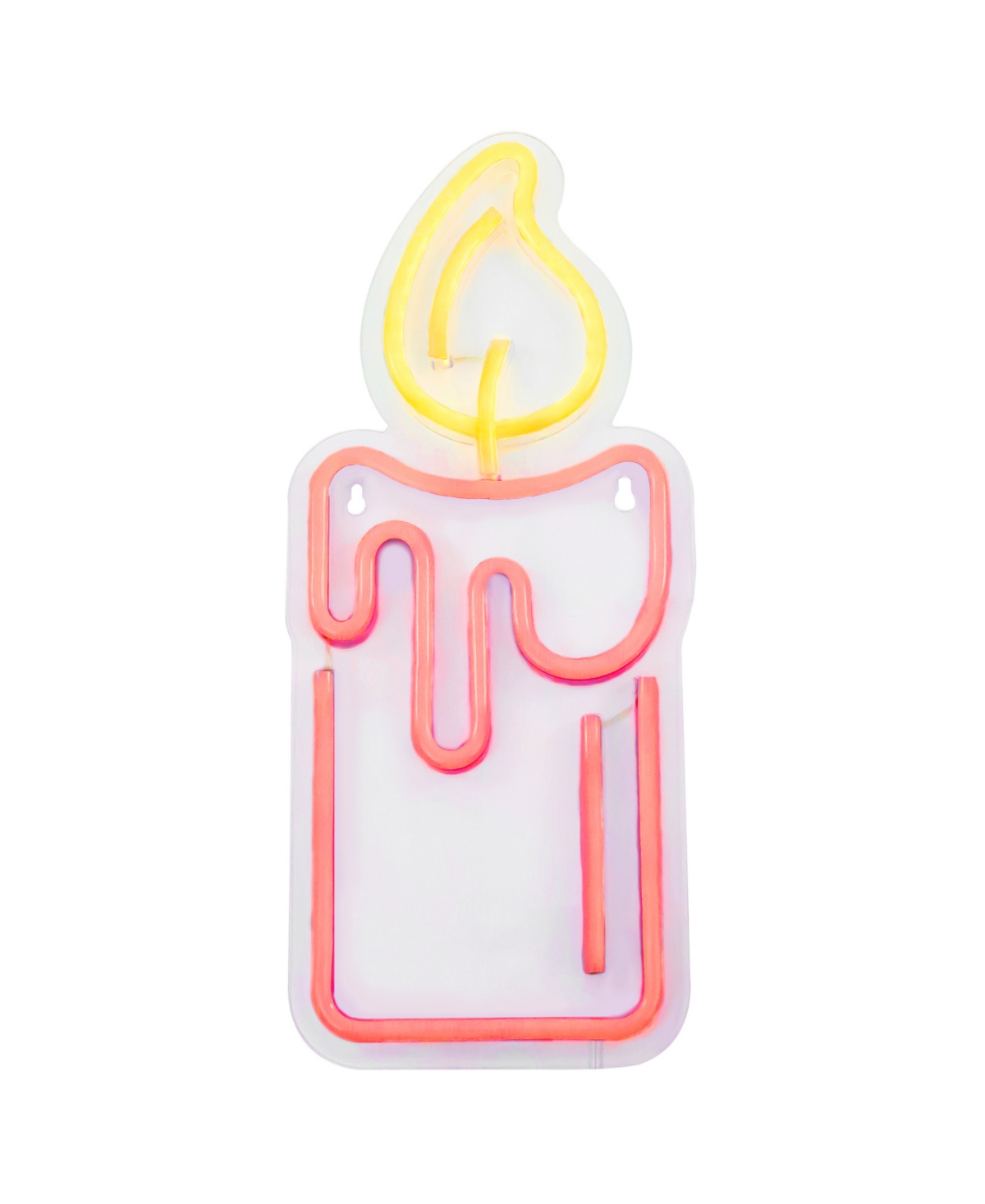 Northlight 12" Led Lighted Neon Style Candle Christmas Window Silhouette In Red
