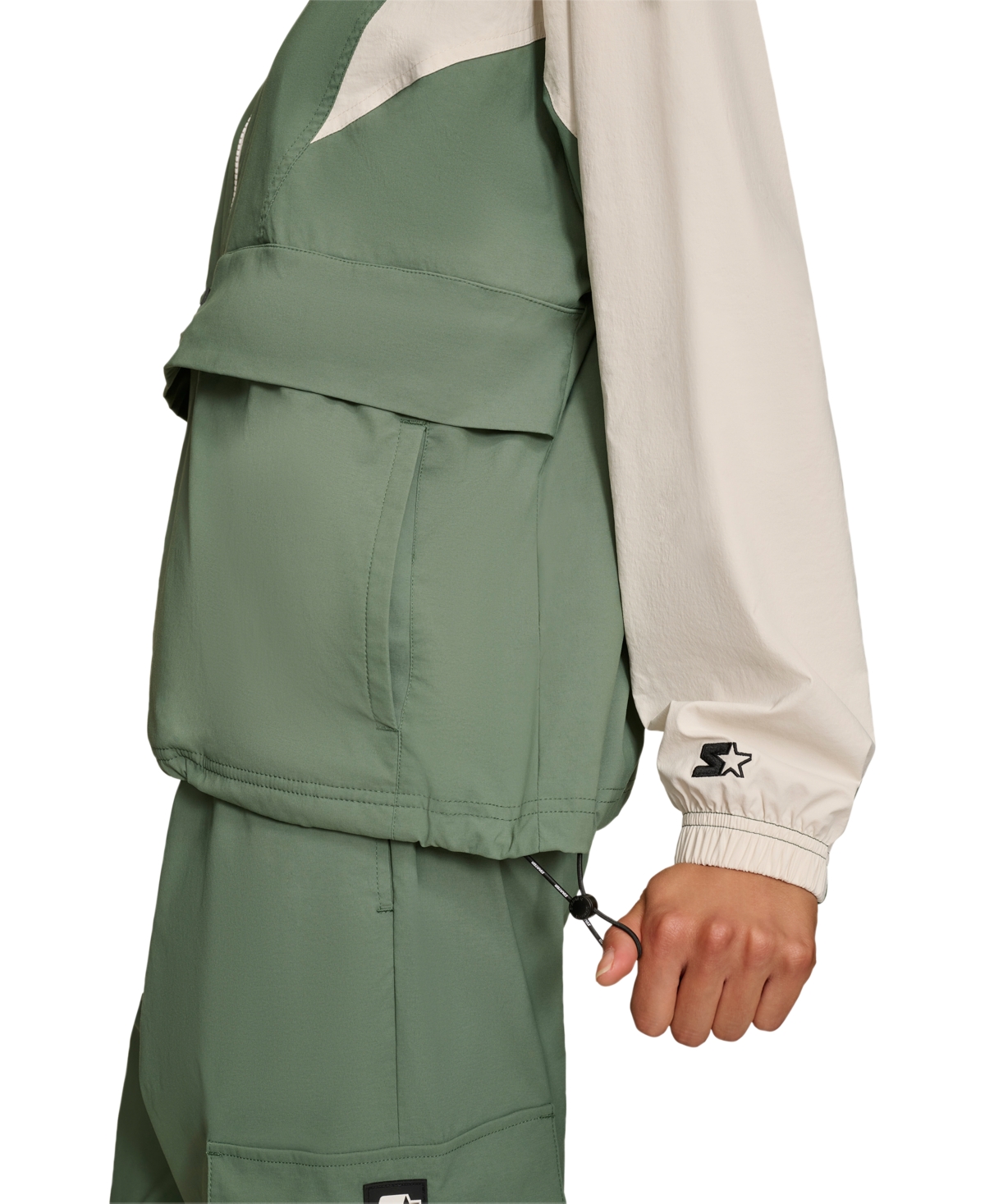 Starter Women's Half-zip Pullover Jacket In Duck Green