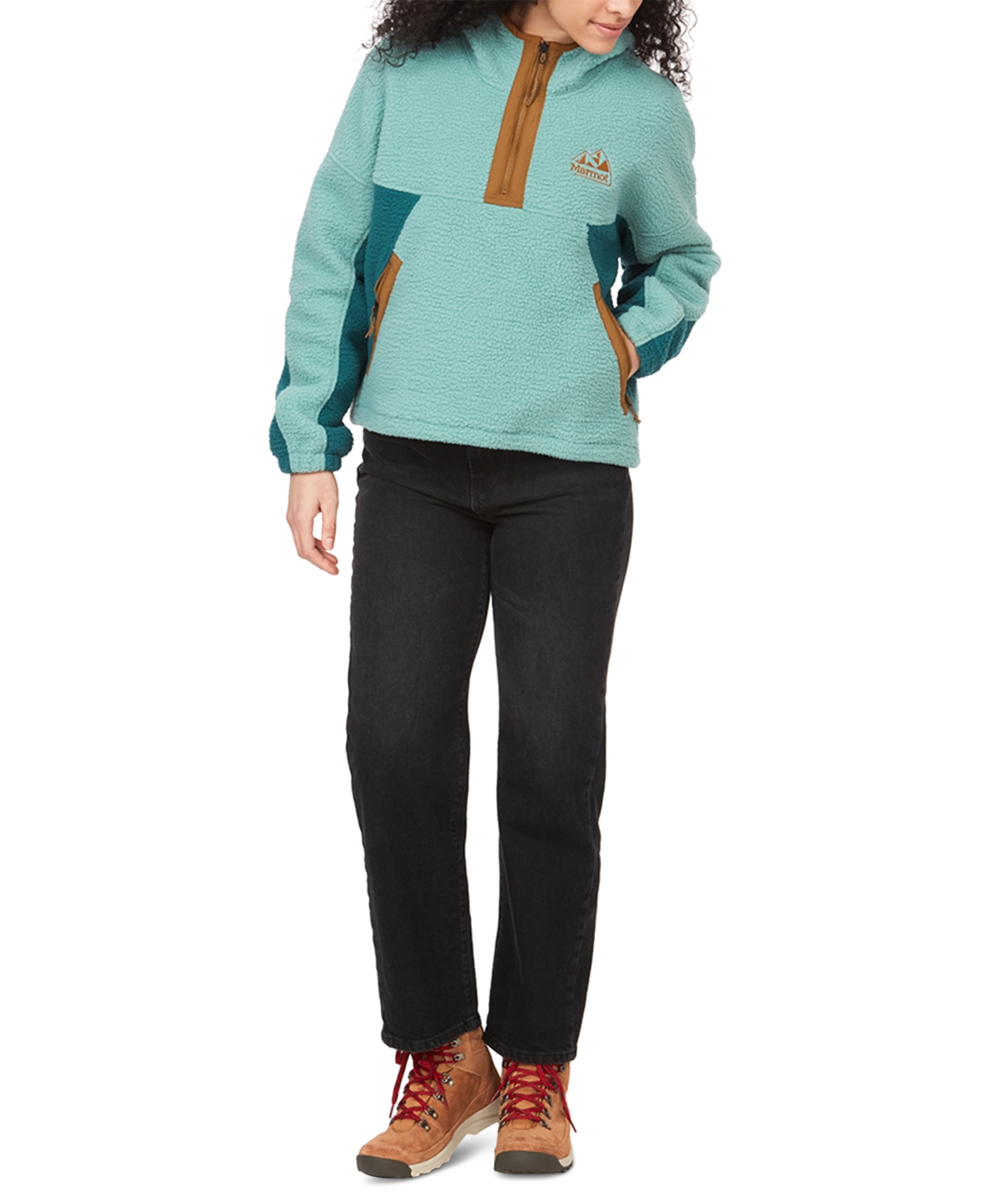 Marmot Women's 1/2-Zip Super Aros Fleece Jacket -Dark Jungle