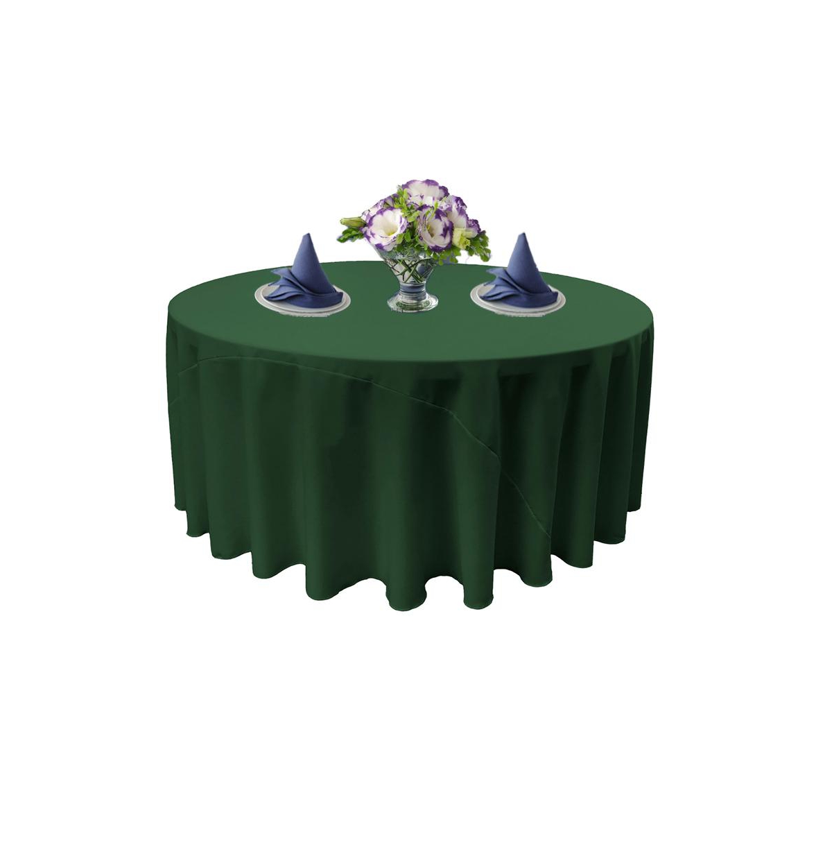 Slickblue Polyester Poplin 132-Inch Round Tablecloth Elegant and Durable for Large Tables