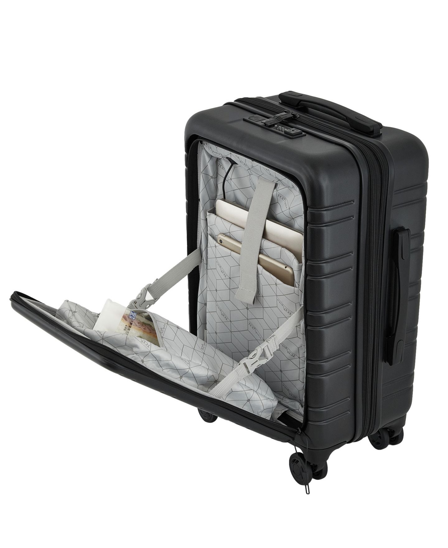 Чемоданы Travelers Club Discovery 2-Piece Expandable Rolling Carry-On Luggage Set, цвет: Чёрный — фото 15