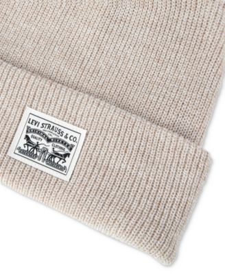 Men's Ribbed Logo Beanie
