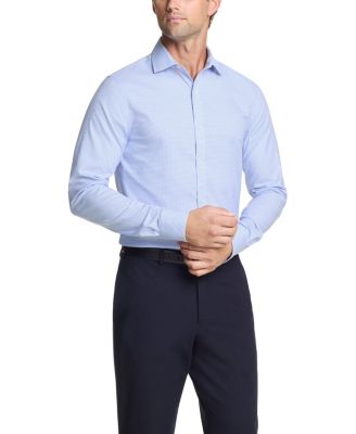 Tommy Hilfiger Men's TH Flex Slim Fit Wrinkle Free Stretch Twill Dress Shirt  - Macy's