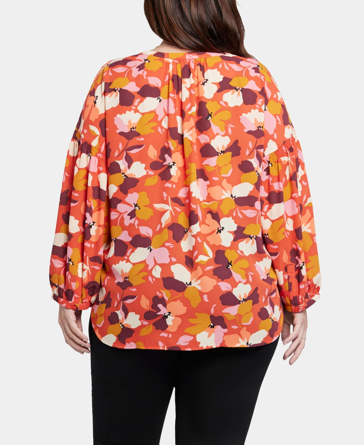 Nydj Paulina Peasant Blouse In Gingervale