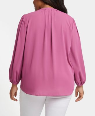 Plus Size Puff Sleeve Popover Top