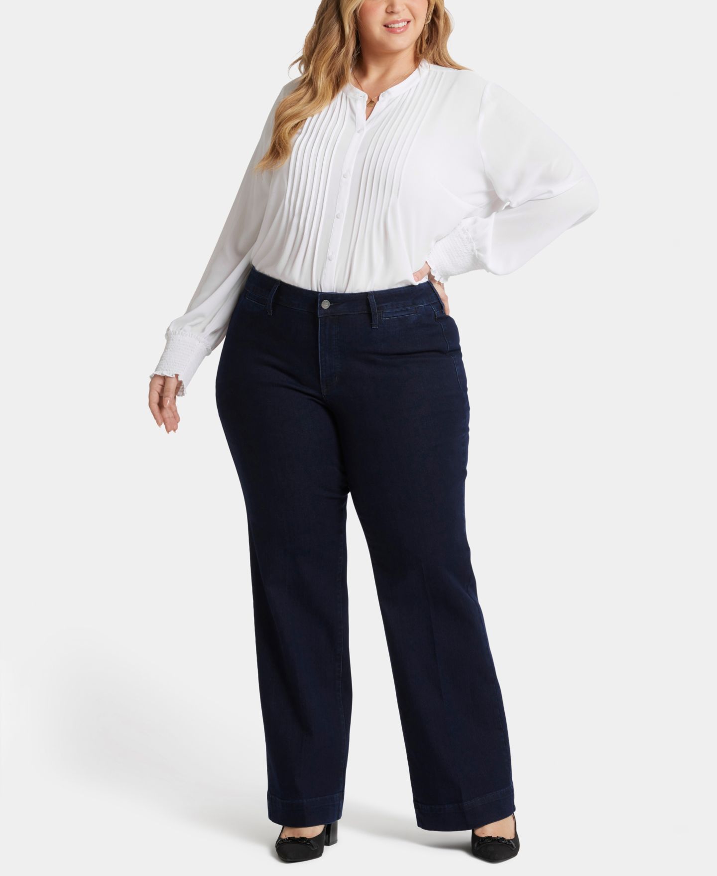 Женские джинсы NYDJ Plus Size Teresa Trouser, цвет: Dark Enzyme — фото 1