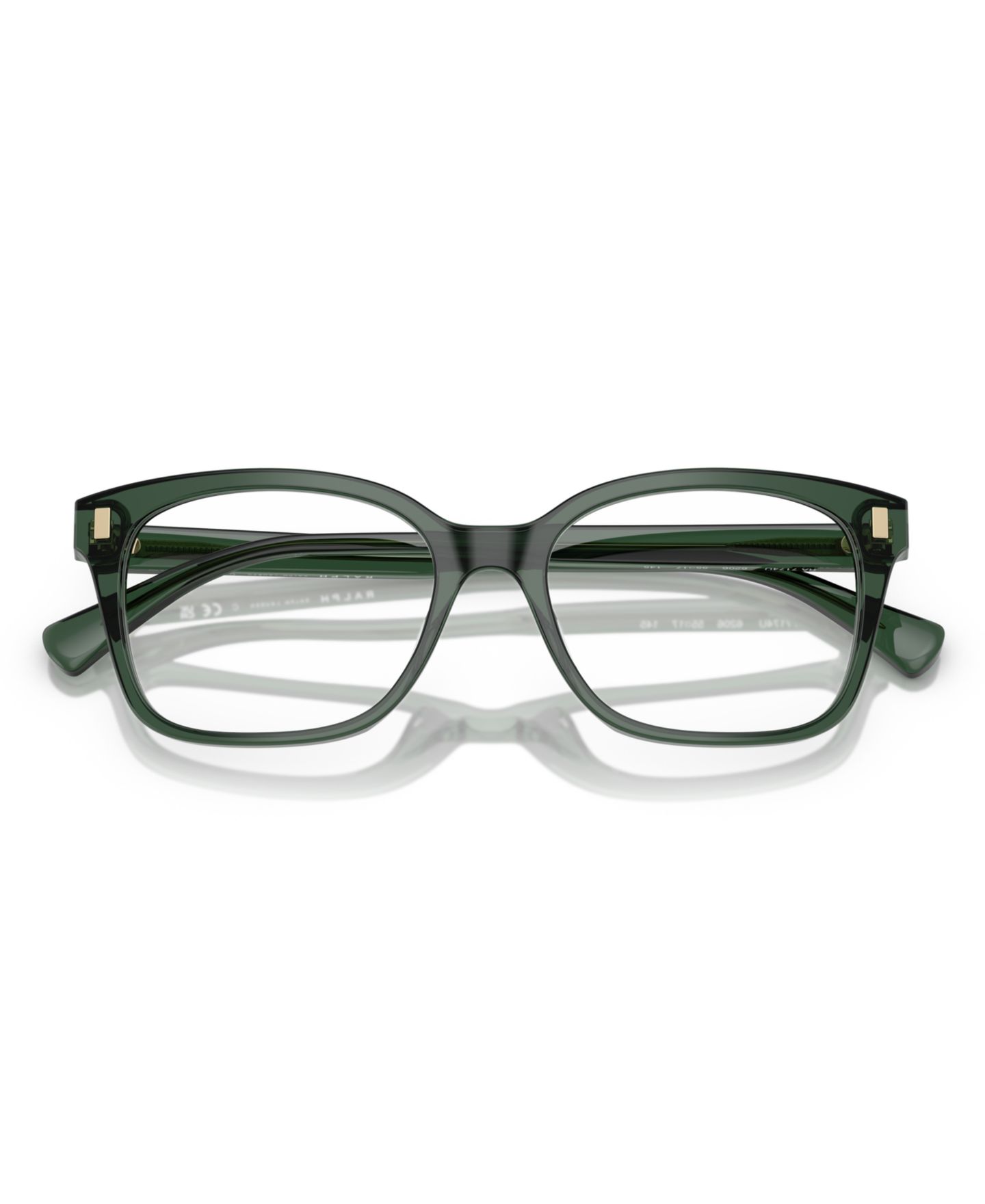 Женские очки Ralph by Ralph Lauren Ralph Woman Rectangle Plastic RA7174U Eyeglasses, цвет: Блестящий чёрный — фото 10