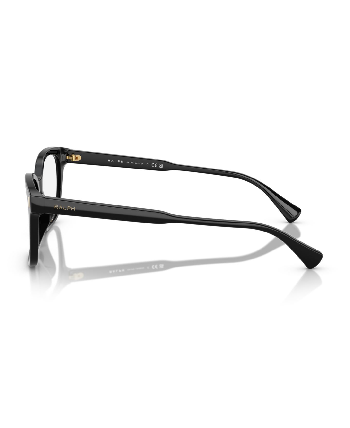 Женские очки Ralph by Ralph Lauren Ralph Woman Rectangle Plastic RA7174U Eyeglasses, цвет: Блестящий чёрный — фото 4