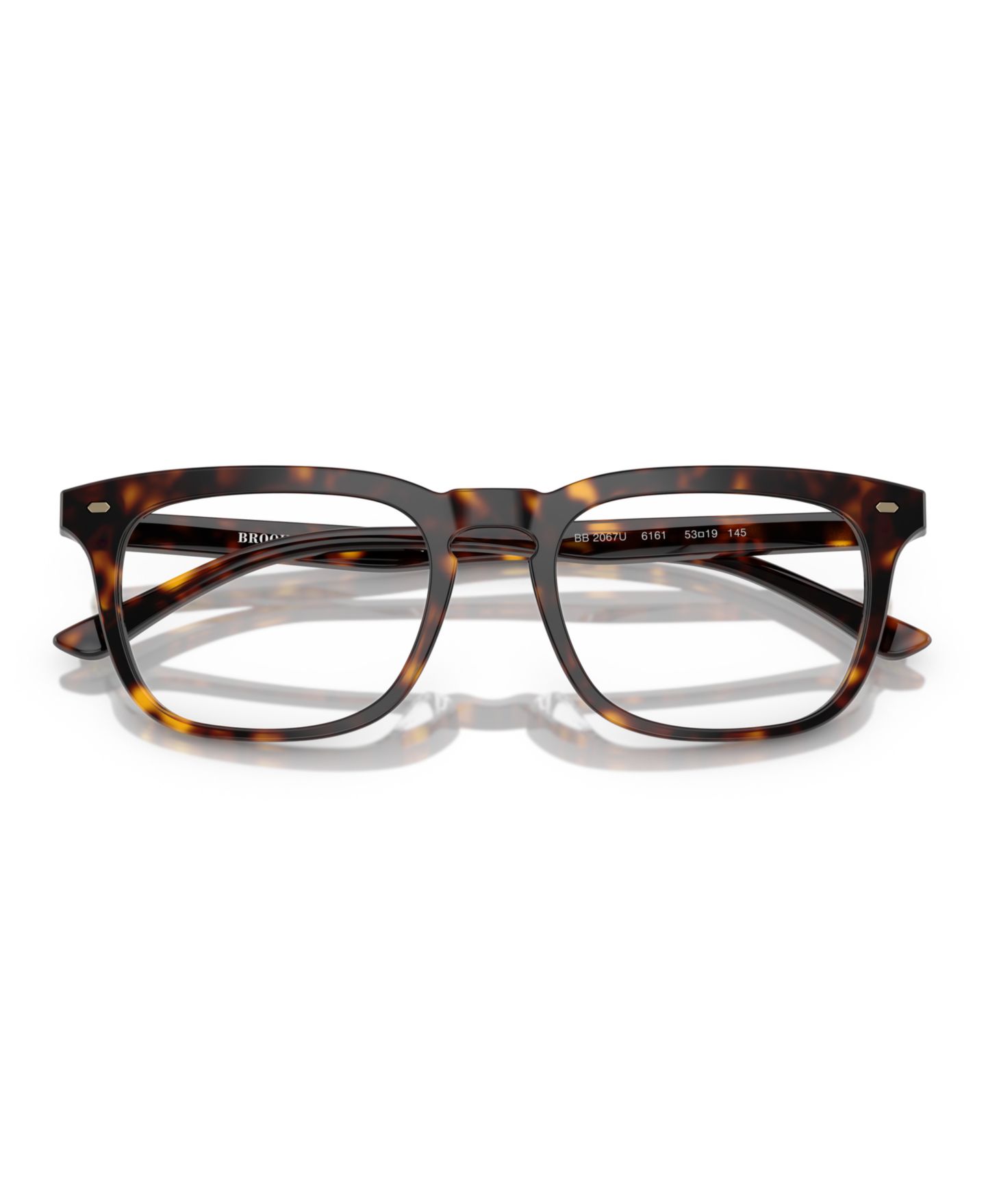 Мужские очки Brooks Brothers Man Rectangle Plastic BB2067U Eyeglasses, цвет: Черепаховый — фото 2