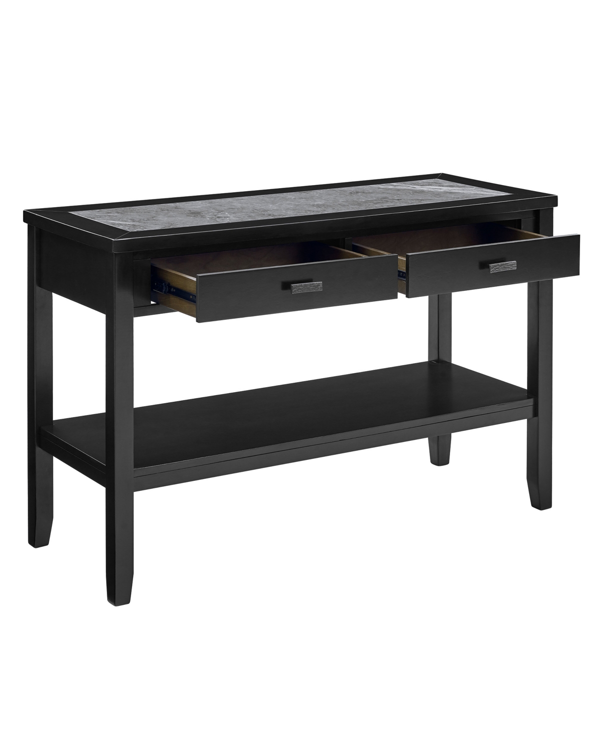 Macy's Garvine 47" Wood Sofa Table In Black