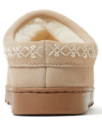 Doreen Genuine Suede Clog with Prayer Seam Slipper