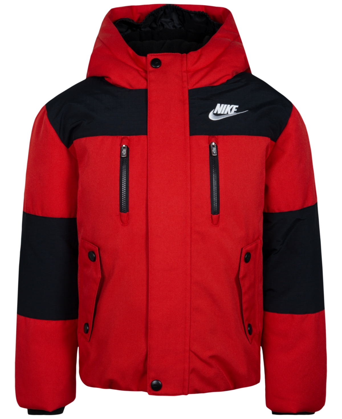 Nike Little Boys Outdoor Woven Hooded Colorblocked Jacket