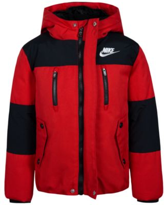 Boys 4-7 Outdoor Woven Hooded Color Blocked Jacket