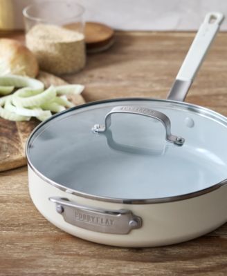 X Bobby Flay Professional Grade Ceramic Nonstick 4.5-Quart Saut&eacute; Pan with Lid