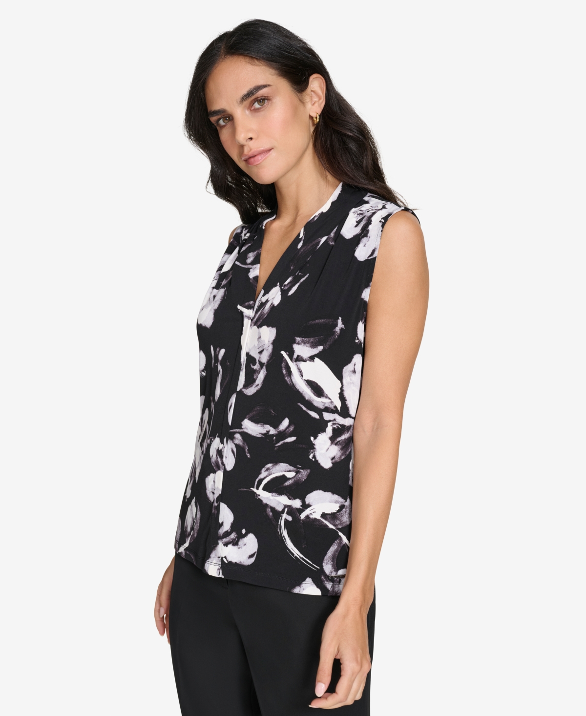 Calvin Klein Women Printed V-Neck Sleeveless Camisole Top