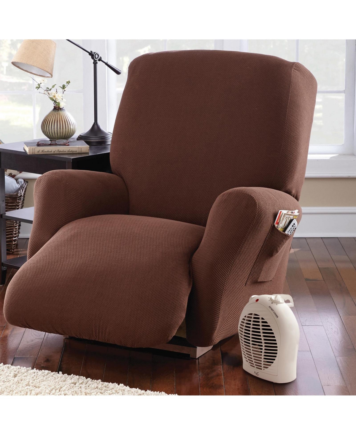 Vie Air 1500W Portable 2-SettingsFan Heater with Adjustable Thermostat - White