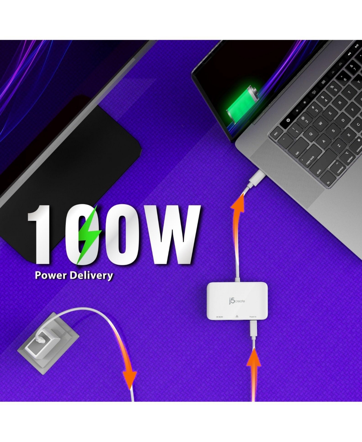 j5create Usb-c to 4K Hdmi Ethernet Adapter, JCA351 - pure,  pristine white hue