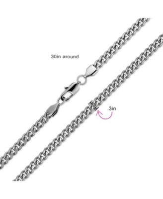 Heavy Duty Biker Jewelry Solid 8MM Curb Miami Cuban Link Chain Necklace Stainless Steel