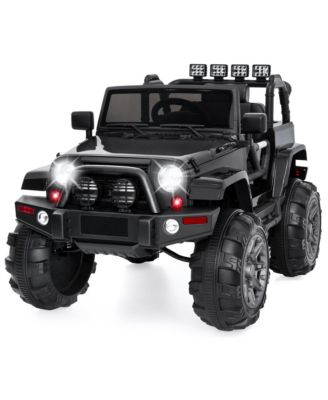 12V Kids Ride On Truck Car w/ Remote Control, Spring Suspension, Bluetooth, LED Lights