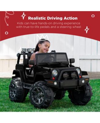 12V Kids Ride On Truck Car w/ Remote Control, Spring Suspension, Bluetooth, LED Lights