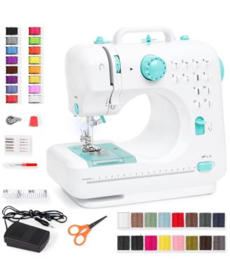 6V Portable Sewing Machine, 42-Piece Beginners Kit w/ 12 Stitch Patterns