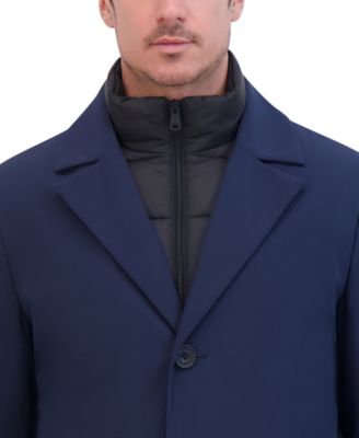 Men's Rain Tech Jacket with Quilted Full-Zip Bib