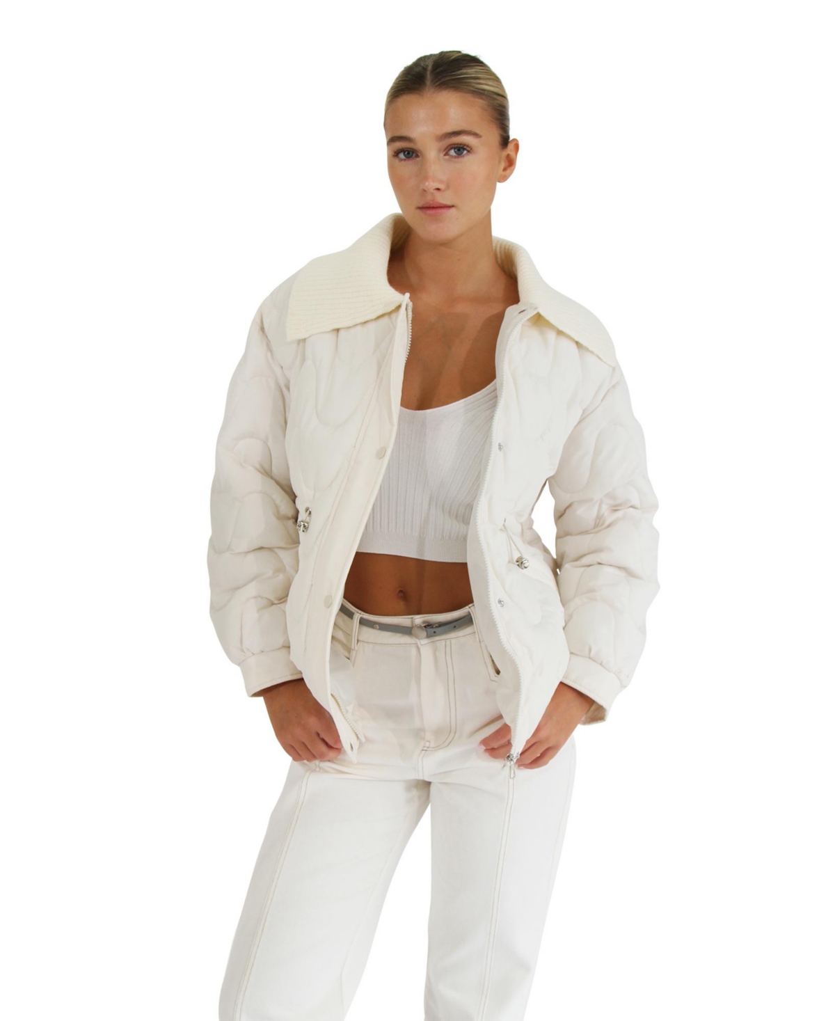See You Again Quilted Jacket - Black