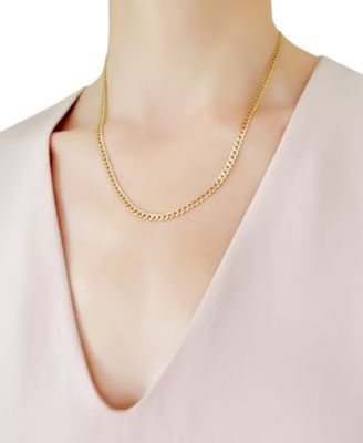20" Two-Tone Open Curb Link Chain Necklace (3-5/8mm) in Solid 14k Gold & White Gold