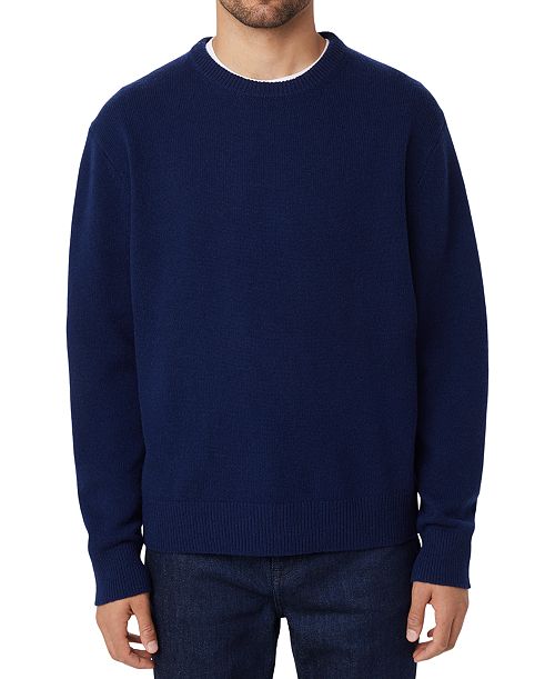 alfani Frank And Oak Men's Loose-Fit Crewneck Sweater Men's Fashion & Accessories