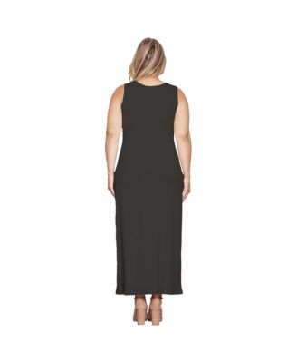 Women's Sleeveless Rib-Knit Maxi Dress