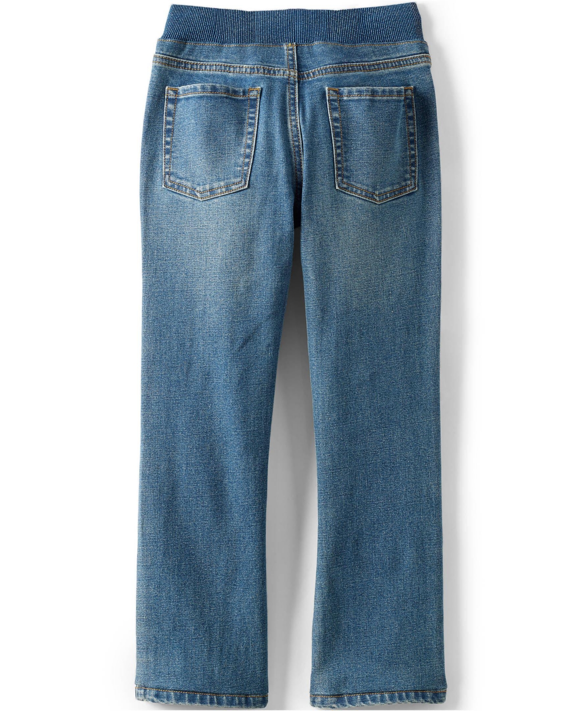 Lands' End Boys Slim Iron Knee Stretch Pull On Denim
