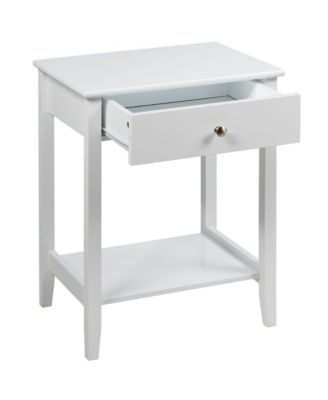 2PCS Nightstand Sofa Side End Table Bedroom Living Room w/ Shelf Drawer