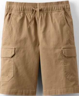 Lands' End Big Boys Husky Stretch Canvas Utility Cargo Shorts - Macy's